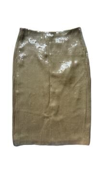 Nili Lotan Bonne Sequin Skirt Size 0 Sandstone NWT